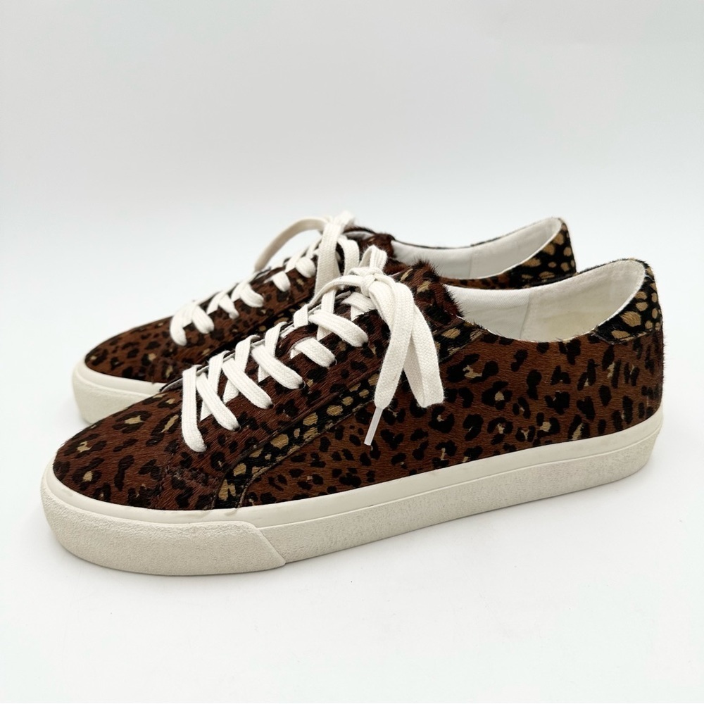 Madewell Sidewalk Low-Top Sneakers in Painted Leopard Colorblock Calf Hair - Picture 6 of 9